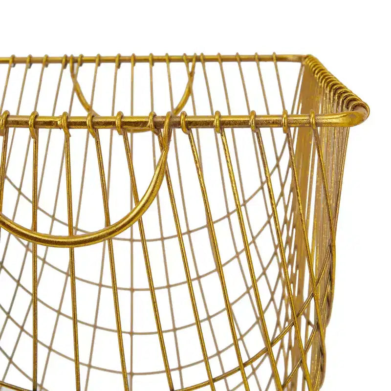 Chariot de rangement en fer doré