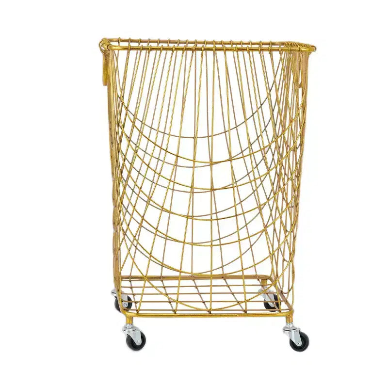 Chariot de rangement en fer doré