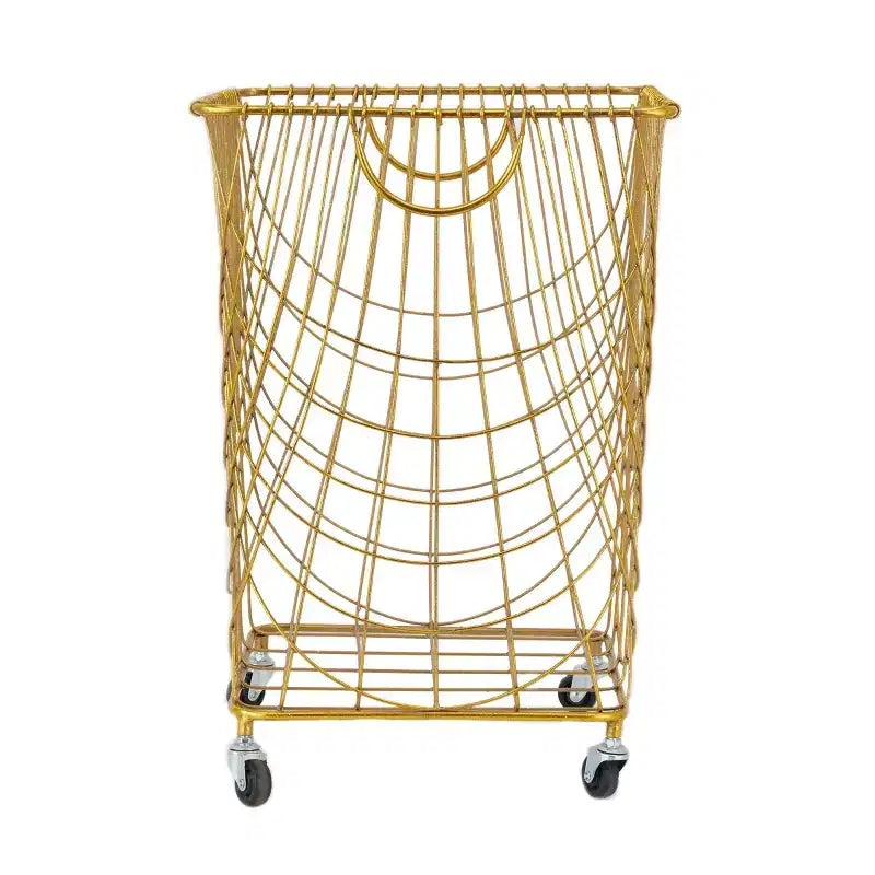 Chariot de rangement en fer doré