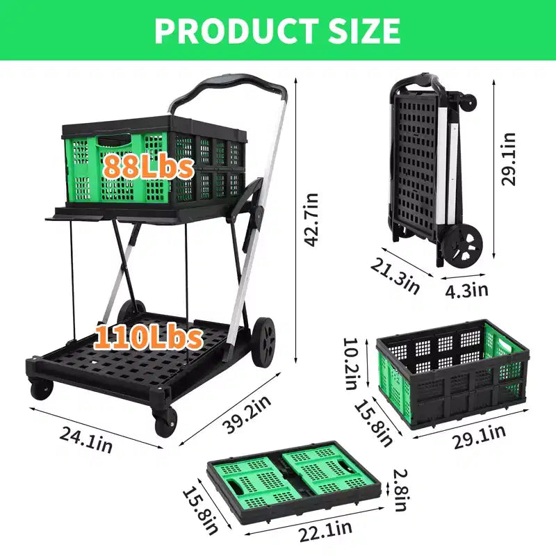 chariot de courses pliable