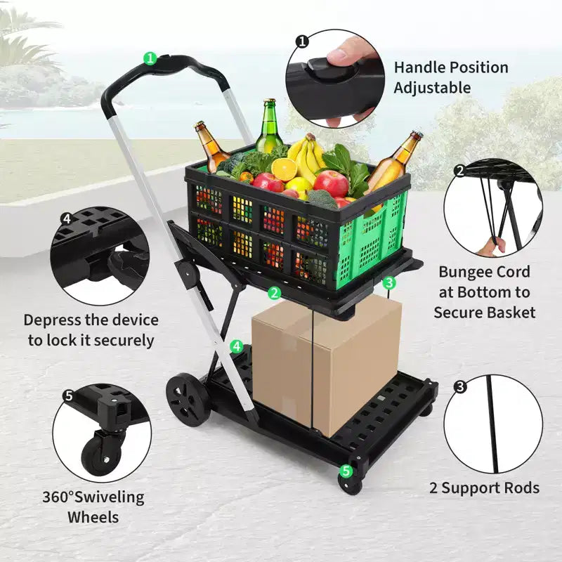 chariot de courses pliable