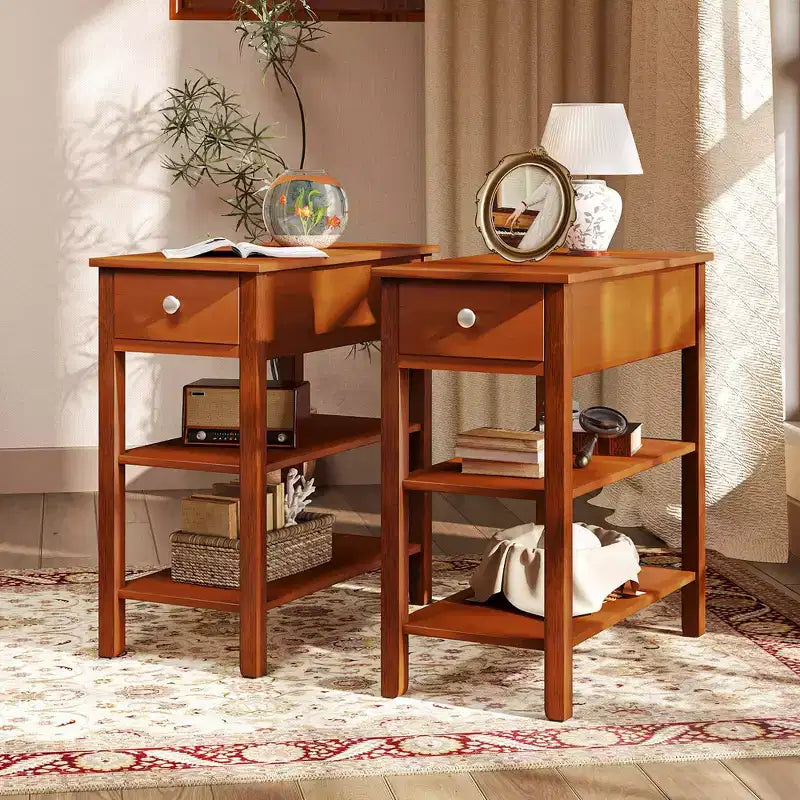 Tables d'appoint étroites avec tiroir pour canapé