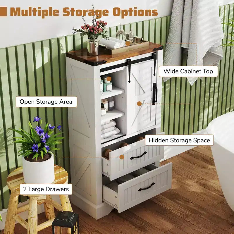 Meuble bas de salle de bain style ferme