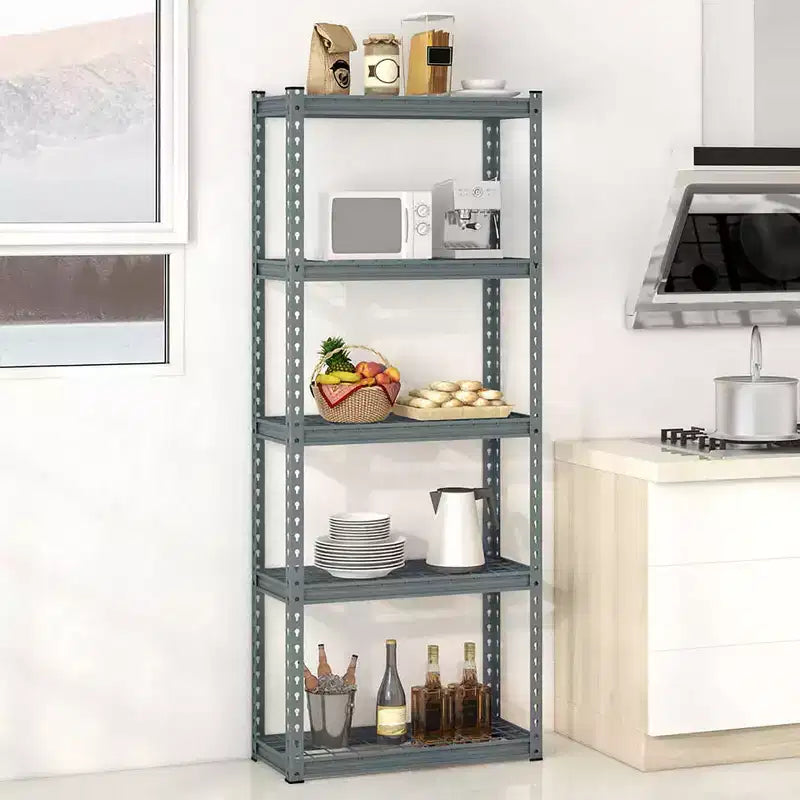 Étagère métallique à 5 niveaux, grille de rangement robuste en fil de fer