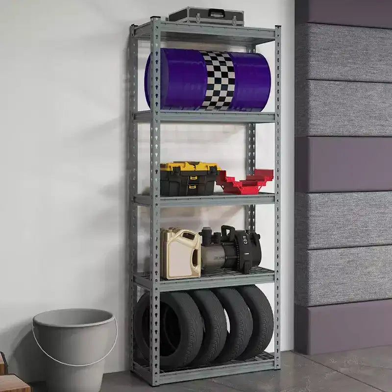 Étagère métallique à 5 niveaux, grille de rangement robuste en fil de fer