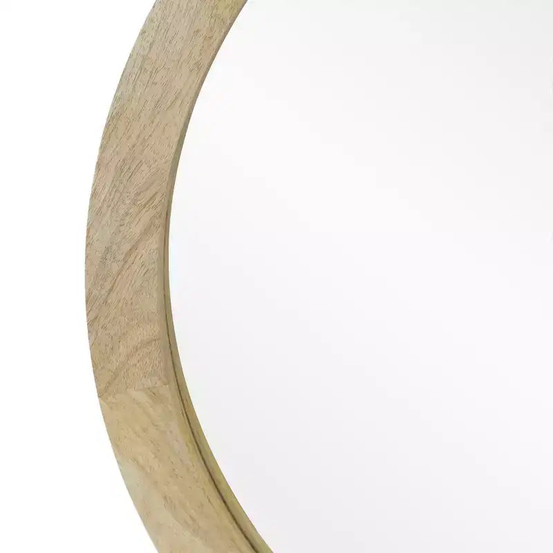 Miroir Mural Rond en Bois de Mangue Façonné à la Main Moderne