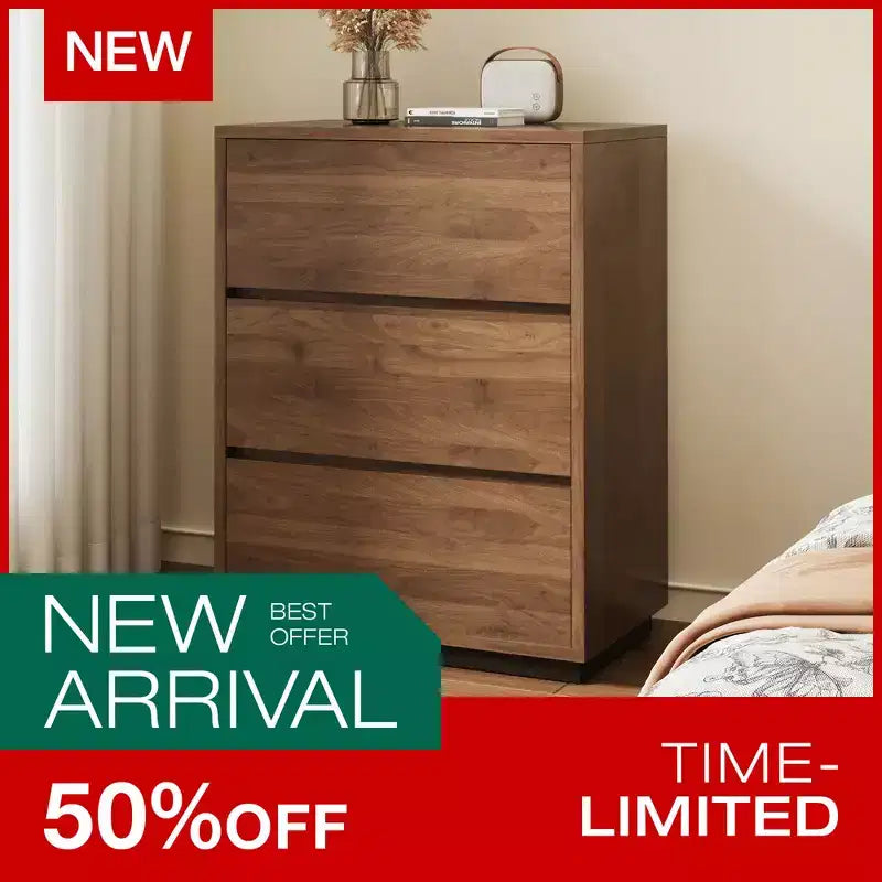 Commode de chambre minimaliste couleur noyer