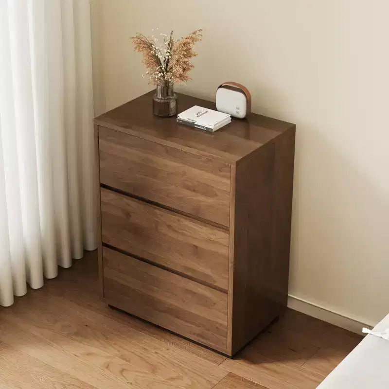 Commode de chambre minimaliste couleur noyer