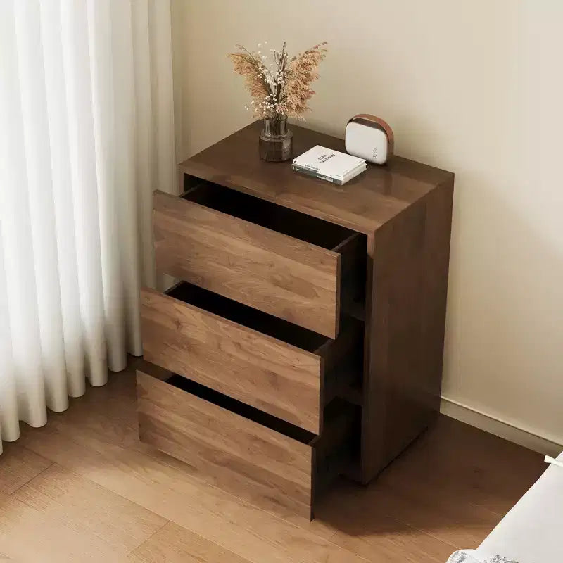 Commode de chambre minimaliste couleur noyer