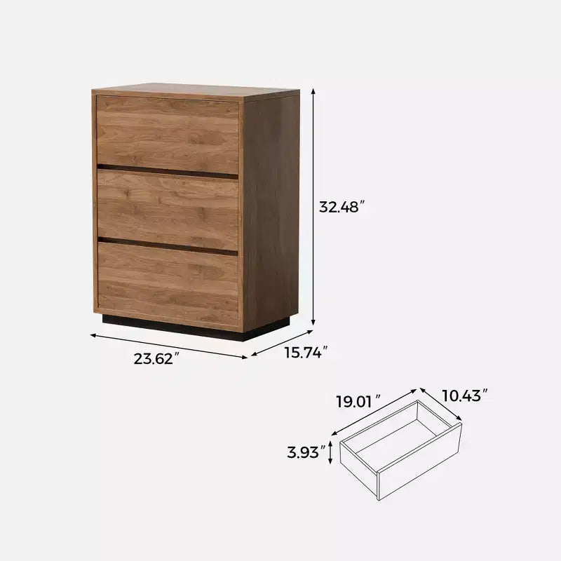 Commode de chambre minimaliste couleur noyer