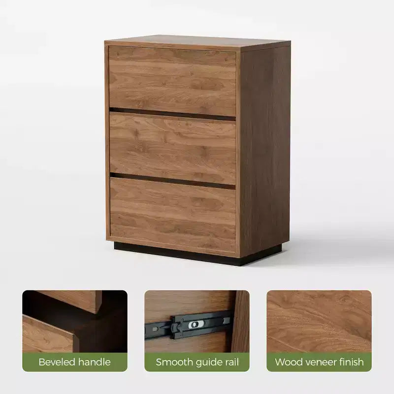 Commode de chambre minimaliste couleur noyer