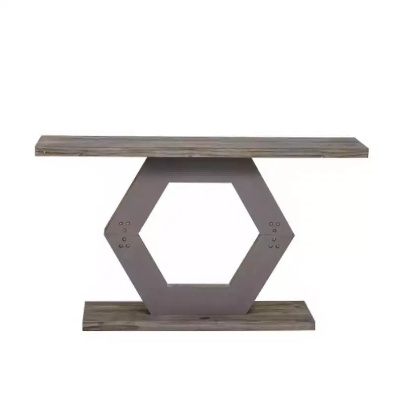 Consoles d'entrée modernes avec base hexagonale évidée