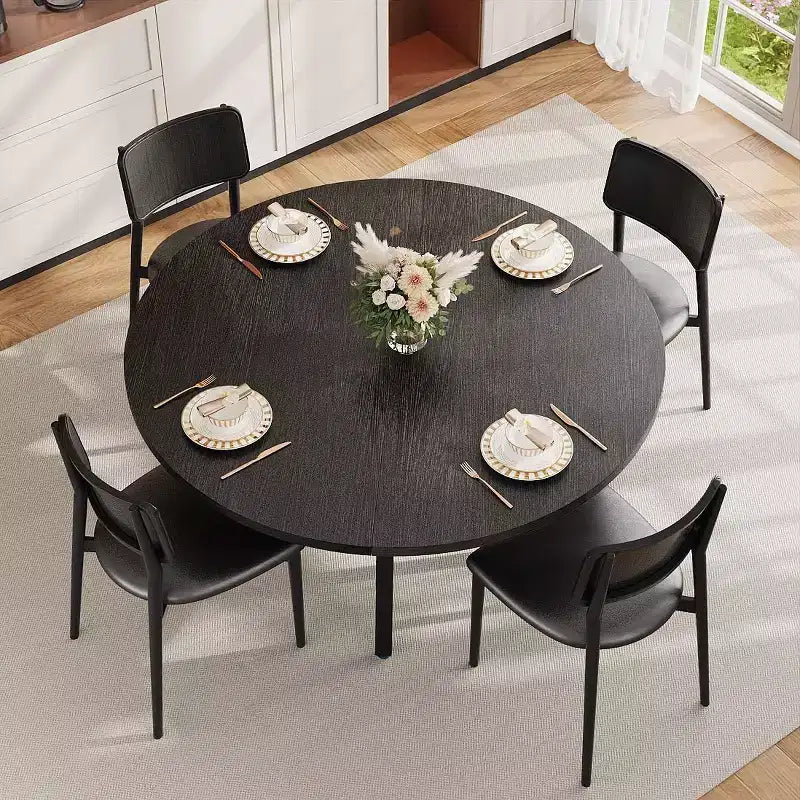 Table de salle à manger avec étagère de rangement
