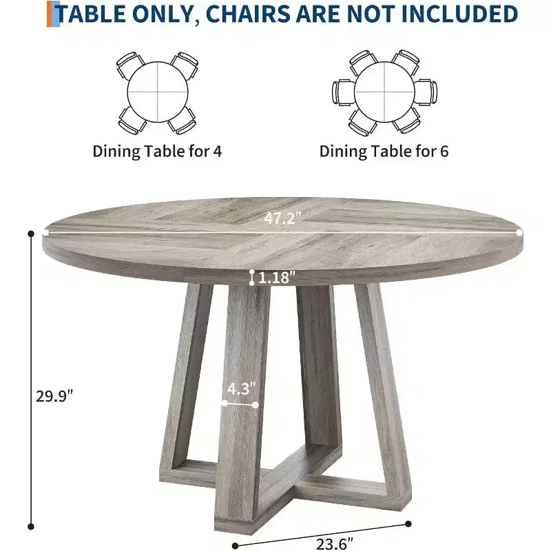 Table à manger ronde moderne