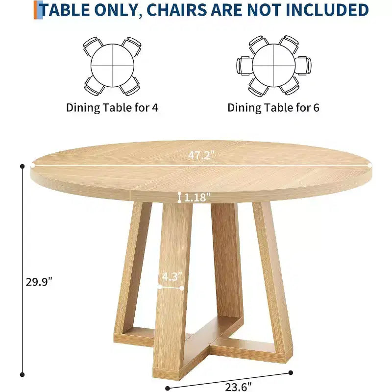 Table à manger ronde moderne