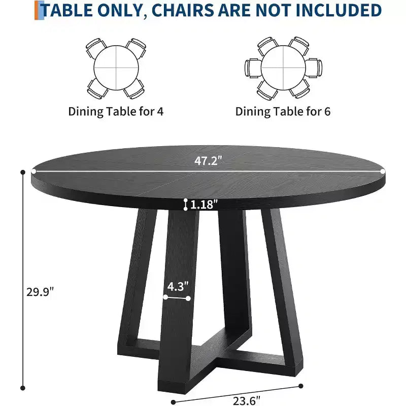 Table à manger ronde moderne