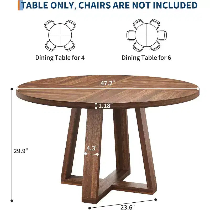 Table à manger ronde moderne