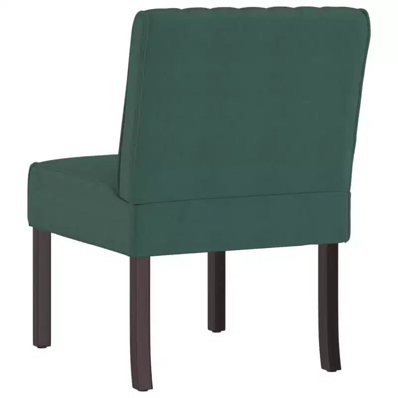 Chaise tapissée velours vert foncé