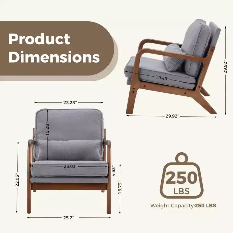 Fauteuil d'appoint moderne du milieu du siècle
