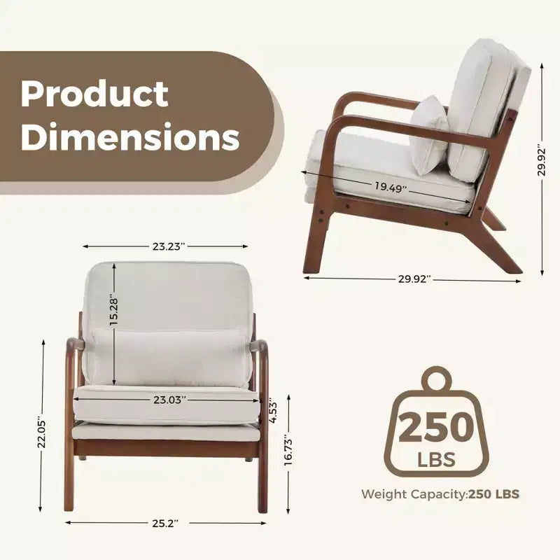 Fauteuil d'appoint moderne du milieu du siècle