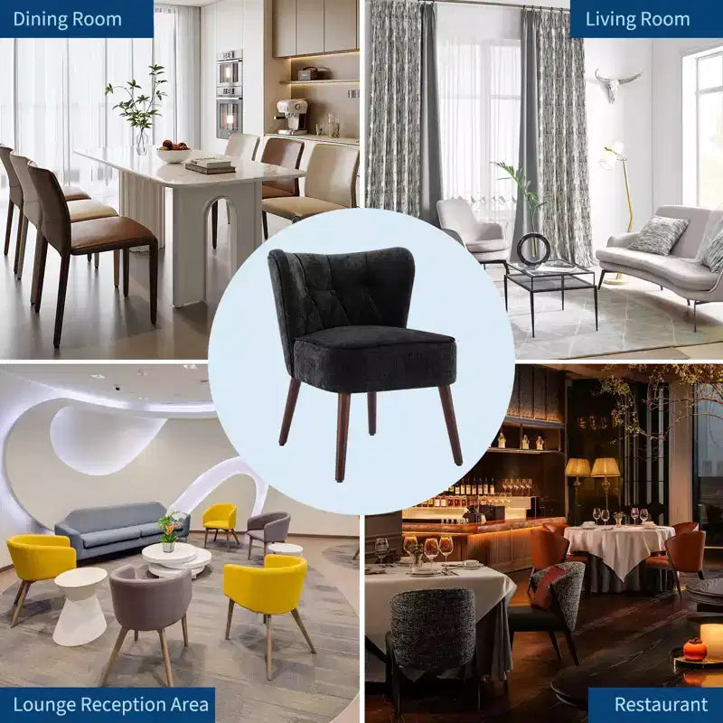 Fauteuil d'appoint moderne, fauteuil de salon sans accoudoirs