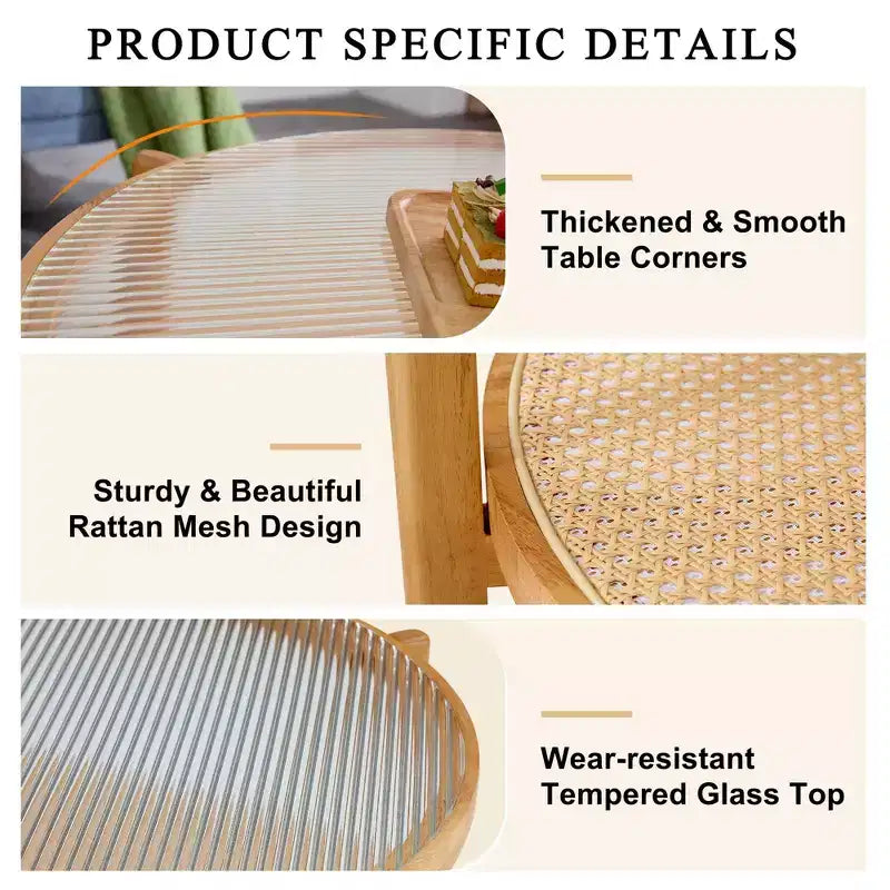 Table basse, ronde, moderne et minimaliste en bois