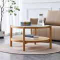 Table basse, ronde, moderne et minimaliste en bois