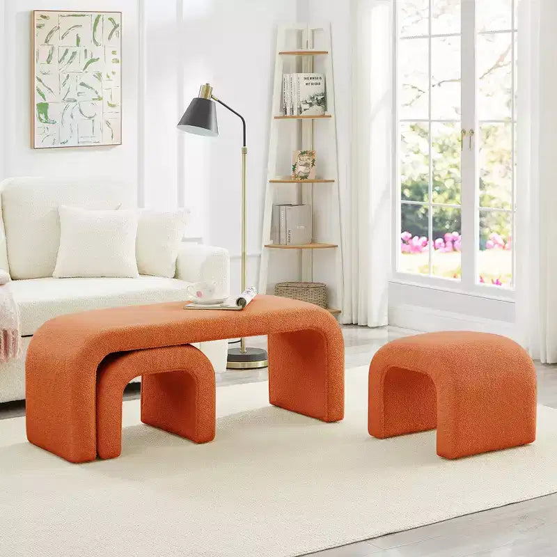 Repose-pieds tabouret ottoman rembourré