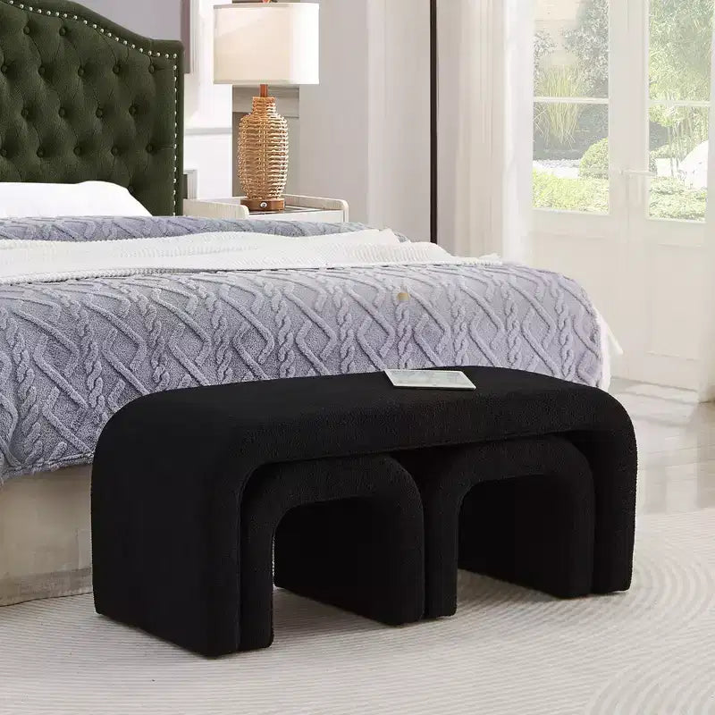 Repose-pieds tabouret ottoman rembourré