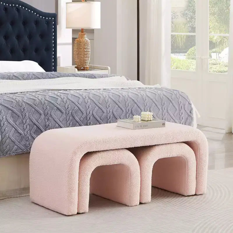 Repose-pieds tabouret ottoman rembourré