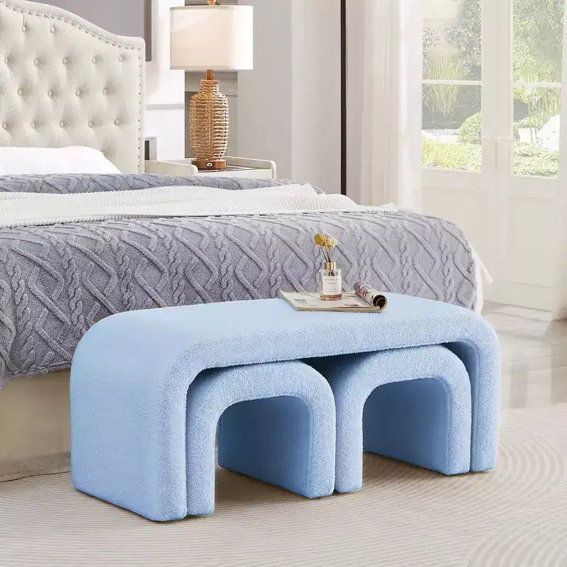 Repose-pieds tabouret ottoman rembourré
