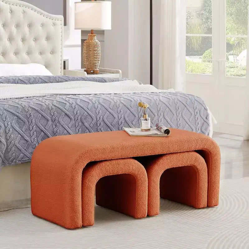 Repose-pieds tabouret ottoman rembourré