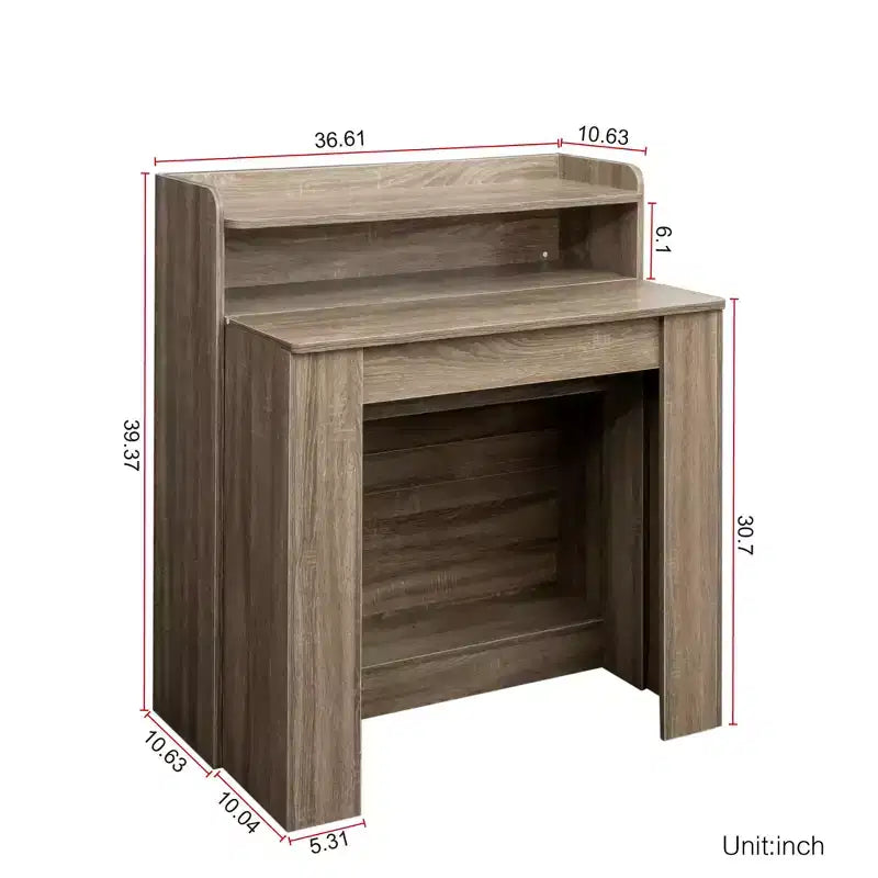 Table rectangulaire polyvalente et peu encombrante