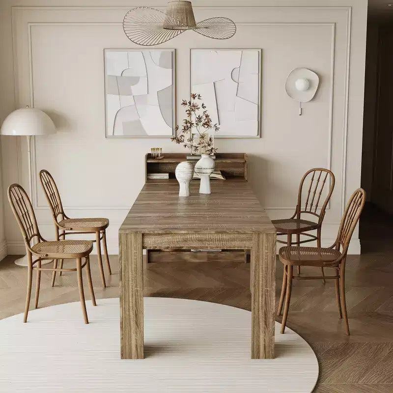 Table rectangulaire polyvalente et peu encombrante