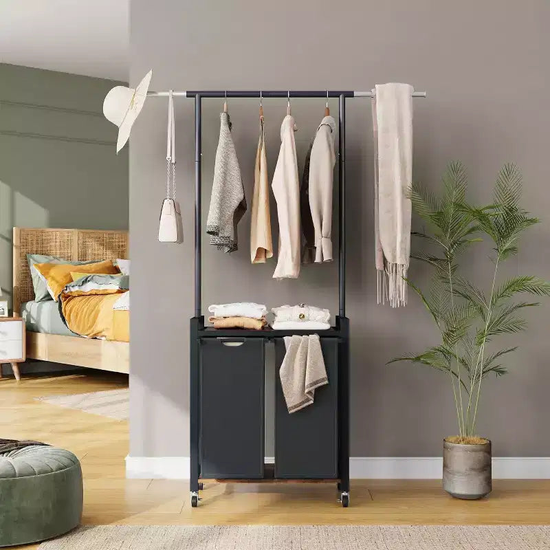 Section de tri de linge, Panier à linge à roulettes avec suspension