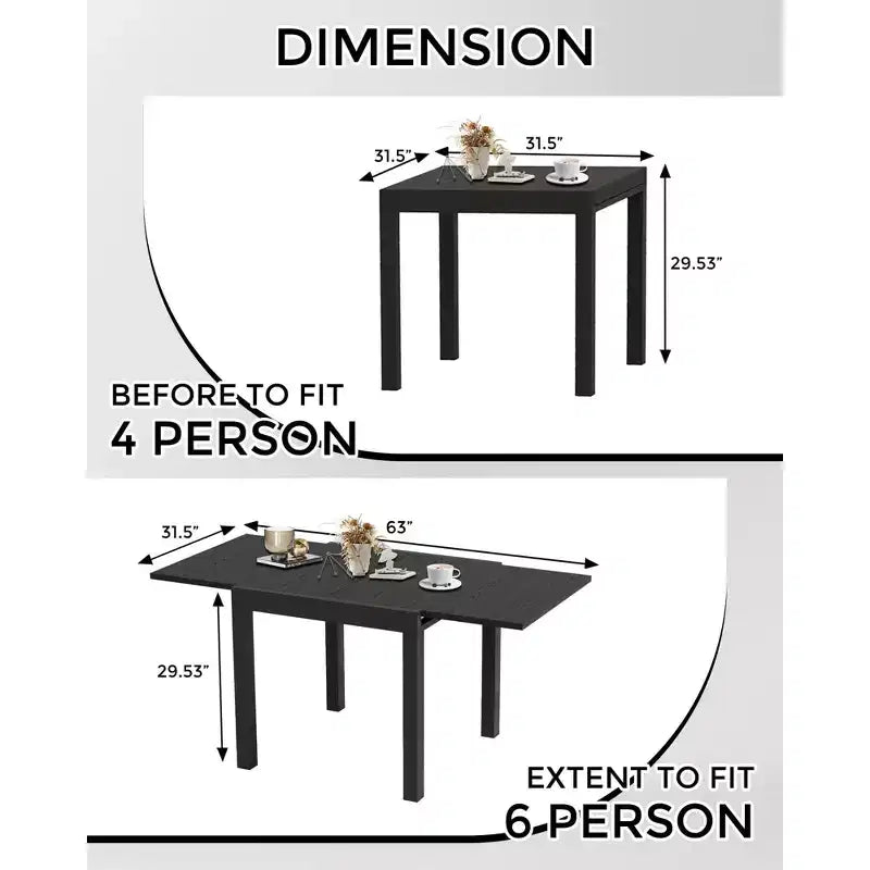 Table de salle à manger extérieure extensible