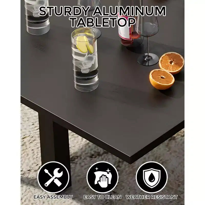 Table de salle à manger extérieure extensible