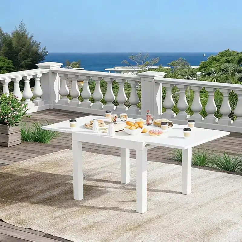 Table de salle à manger extérieure extensible