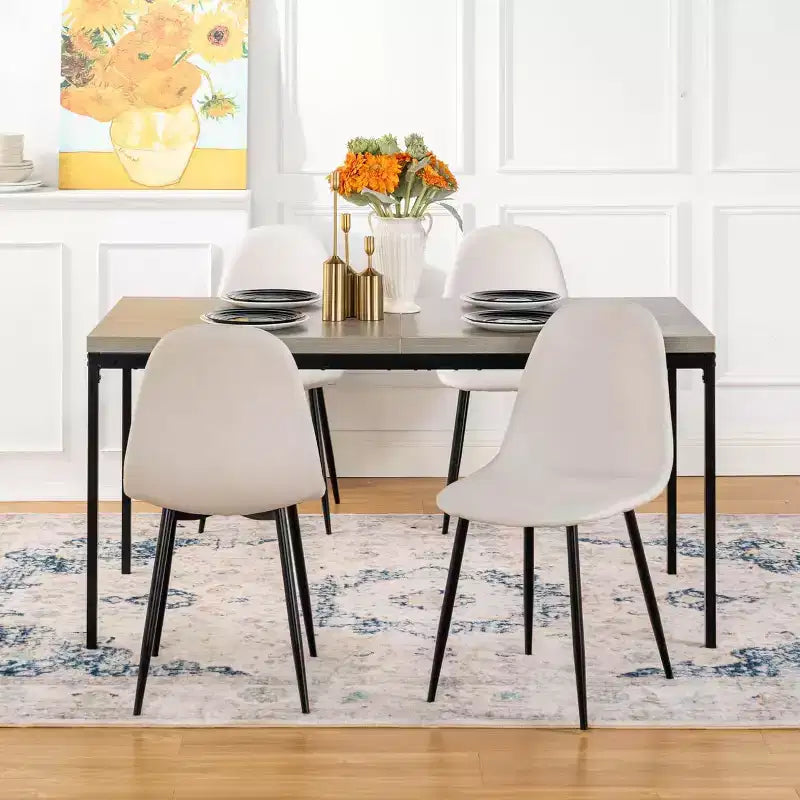 Table de salle à manger effet marbre