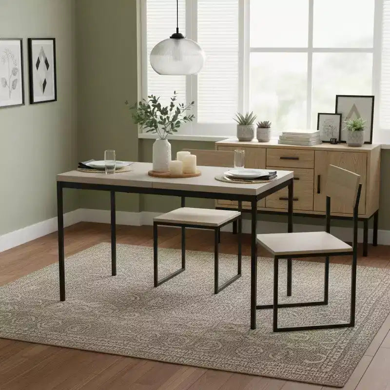 Table de salle à manger effet marbre