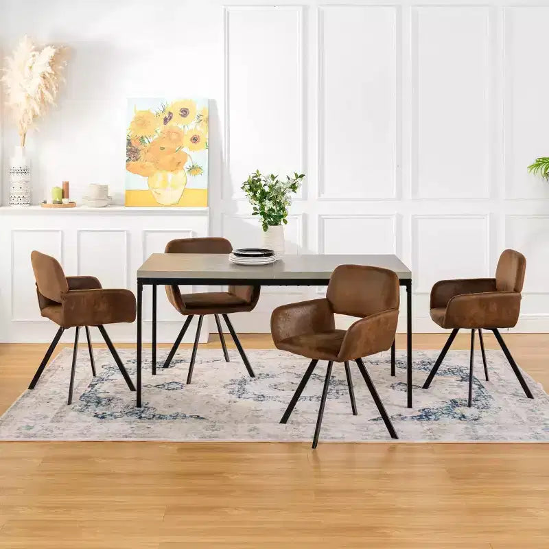 Table de salle à manger effet marbre