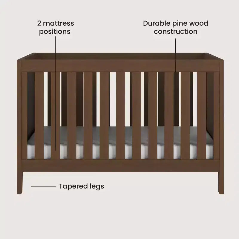 Lit de bébé convertible 3-en-1, se transforme en lit de tout-petit et en lit de repos