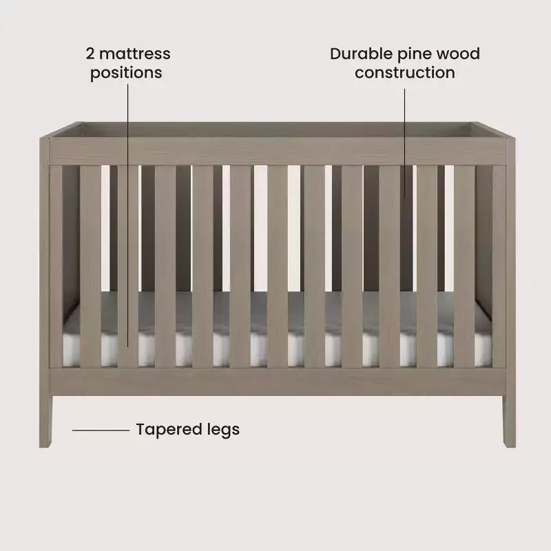 Lit de bébé convertible 3-en-1, se transforme en lit de tout-petit et en lit de repos