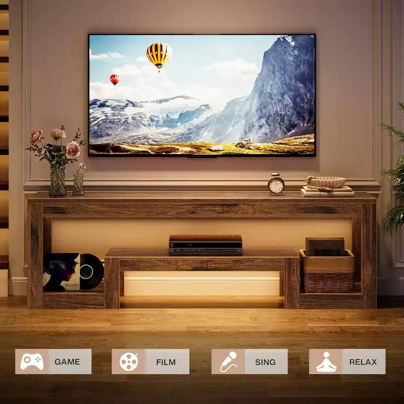 Meuble TV avec étagères de rangement