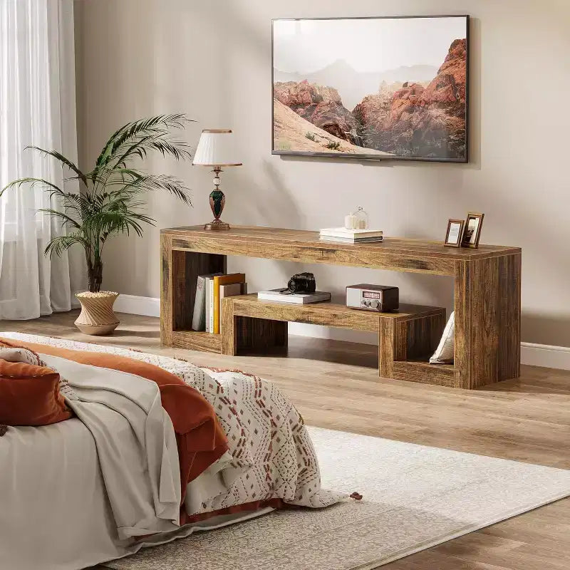 Meuble TV avec étagères de rangement