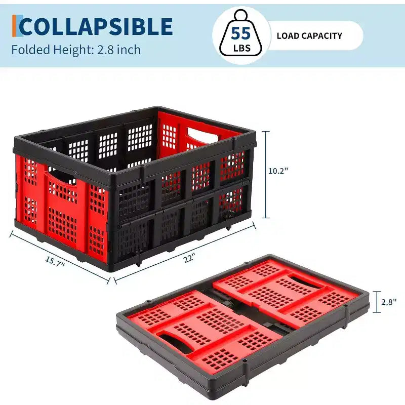 Caisse de lait pliable, panier de rangement empilable avec poignées