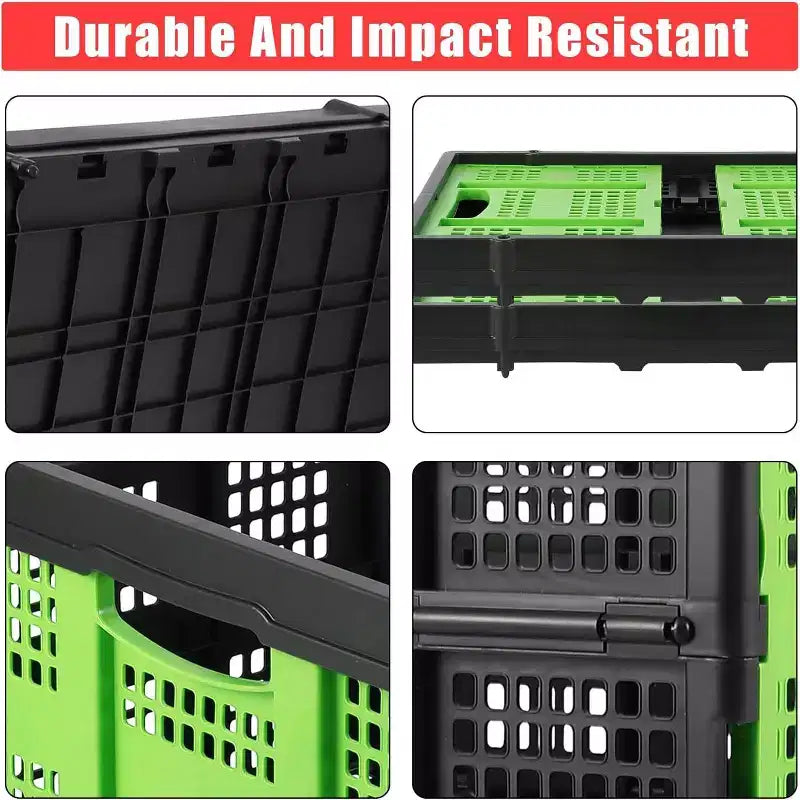 Caisse de lait pliable, panier de rangement empilable avec poignées