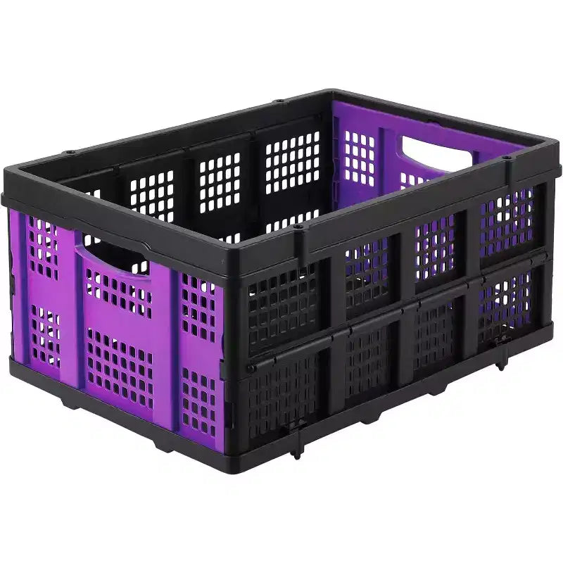 Caisse de lait pliable, panier de rangement empilable avec poignées