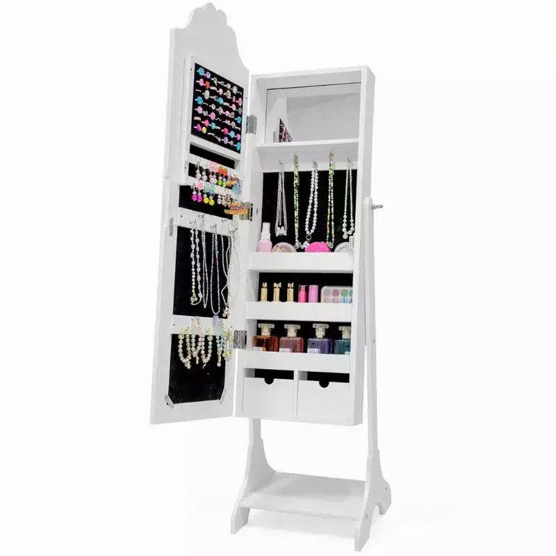 Boîte à bijoux Cœur Enfant Armoire à bijoux blanche