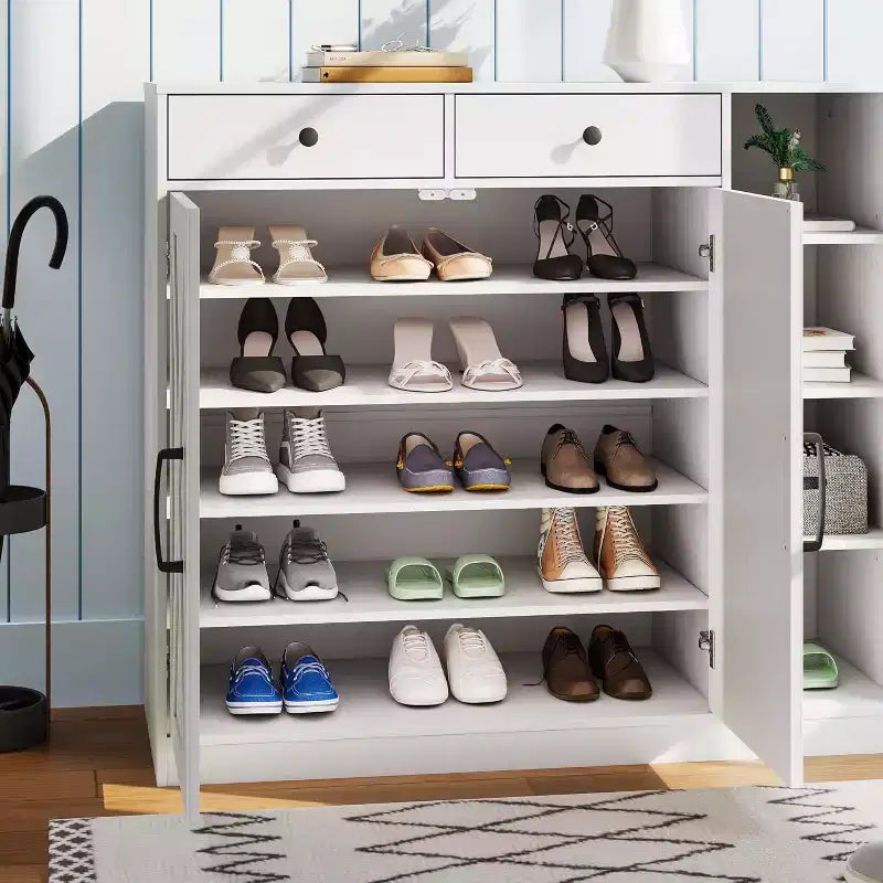 Meuble de Rangement pour Chaussures, Organisateur de Chaussures Style Ferme Moderne